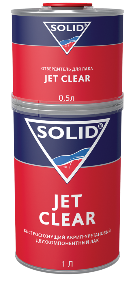 323.1500 SOLID JET CLEAR (1000+500 мл) - двухкомпонентный экспресс лак 2+1 (в комп. с отвердит.)