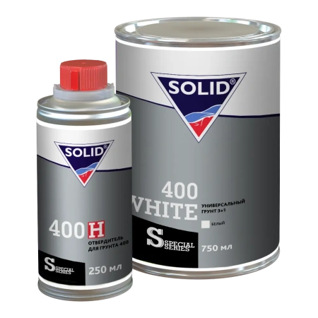 040.0725.3 SOLID 400 WHITE (750+250мл) - универсальный грунт 3+1, цвет: белый (в комп. с отвердит.)