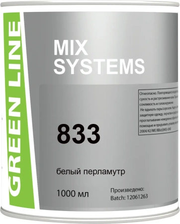 GREEN LINE 833 белый перламутр, 1000 ml.