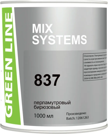 GREEN LINE 837 перламутровый бирюзовый, 1000 ml.