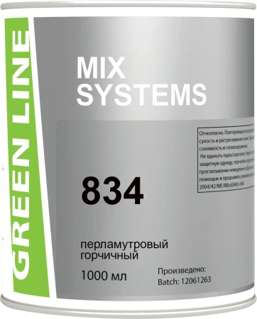 GREEN LINE 834 перламутровый горчичный, 1000 ml.