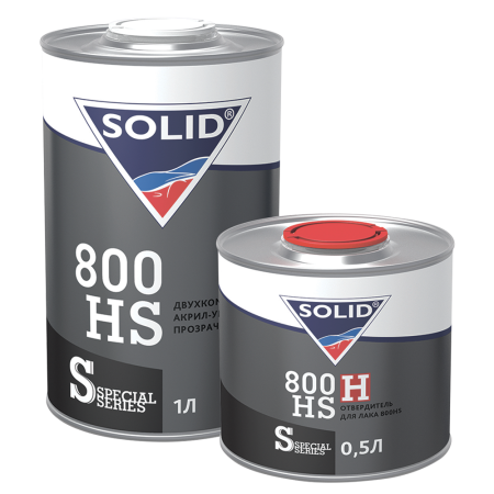 319.1500 SOLID 800 HS - (1000+500мл) - 2K лак системы HS 2+1  (в комп. с отвердит.)